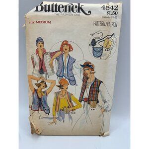 Butterick Misses Vest Bag Sewing Pattern sz Medium 4842 - uncut